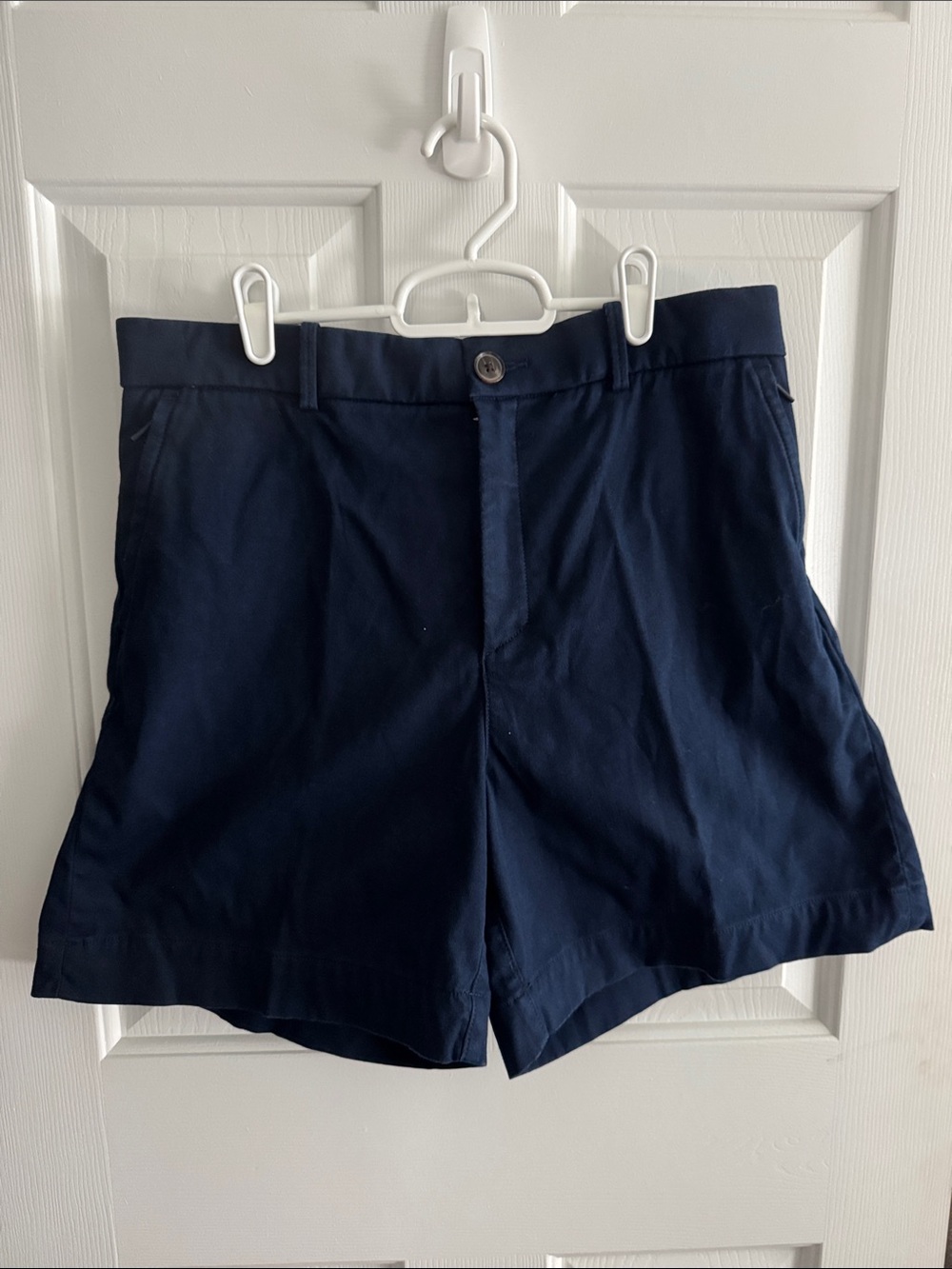 SPANX Navy High-Rise Tailored Bermudas
